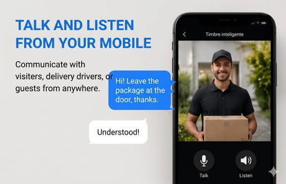 Wireless doorbell with built-in security