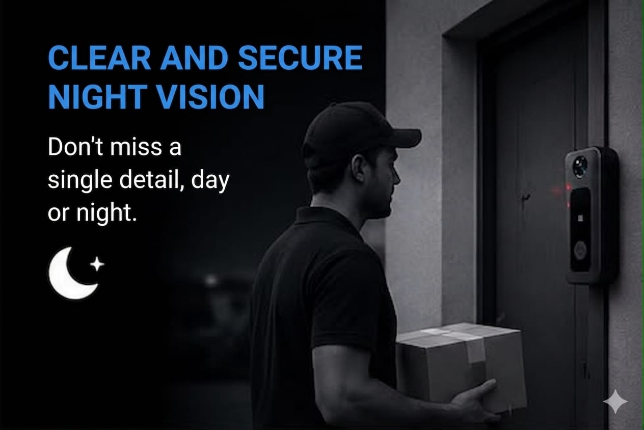 Wireless doorbell with built-in security