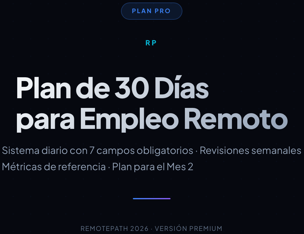 Vista previa — Plan de 30 Días RemotePath